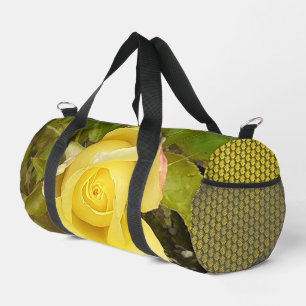 Gelbe Rosenknospe drucken Nähtasche Duffle Bag