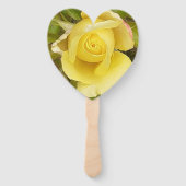 Gelbe Rosenknospe Fächer (Rückseite)