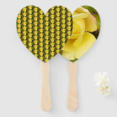 Gelbe Rosenknospe Fächer (Vorne und Hinten)