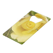 Gelbe Rosenknospe Flaschenöffner (Rückseite Schrägansicht)