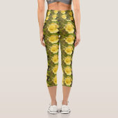 Gelbe Rosenknospe Hochwaisted Capris (Rückseite)