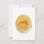 Gelbe Rosenknospe-Hochzeit RSVP Karte (Rückseite)
