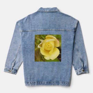 Gelbe Rosenknospe Jeansjacke