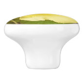 Gelbe Rosenknospe Keramikknauf (Seitenansicht)