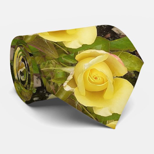 Gelbe Rosenknospe Krawatte (Gerollt)