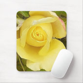 Gelbe Rosenknospe Mousepad (Mit Mouse)