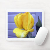 Gelbe Rosenknospe Mousepad (Mit Mouse)