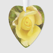 Gelbe Rosenknospe Ornament (Vorderseite)