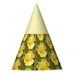 Gelbe Rosenknospe Partyhütchen