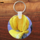 Gelbe Rosenknospe Schlüsselanhänger (Vorderseite)