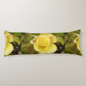 Gelbe Rosenknospe Seitenschläferkissen (Rückseite)