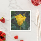 Gelbe Rosenknospe Serviette (Beispiel)