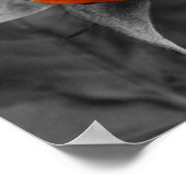 Gelbe Rosenknospe, teilweise Farbe Poster (Ecke)