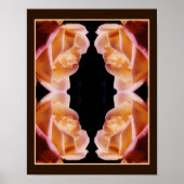 Gelbe Rosenknospe Tinte Blume Abstrakt Poster (Vorne)