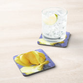 Gelbe Rosenknospe Untersetzer (Rechte Seite)