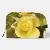 Gelbe Rosenknospe Waschbeutel (Rückseite)