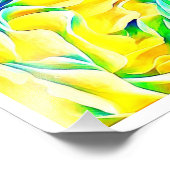 Gelbe Rosenkunst Fotodruck (Ecke)