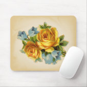 Gelbe Rosenmauspad Mousepad (Mit Mouse)