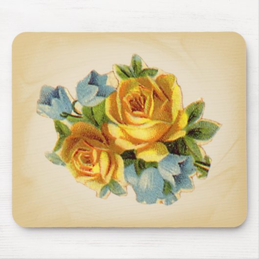 Gelbe Rosenmauspad Mousepad (Vorne)