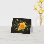 Gelbe Rosennotizkarte Karte (Gelbe Blume)