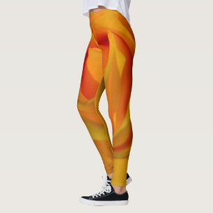Gelbe Rosenorange Rose Romantische Rose Leggings
