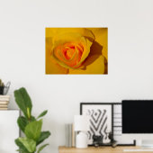 Gelbe Rosenorange Rose Romantische Rose Poster (Heimbüro)