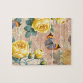 Gelbe Rosenpoesie Puzzle (Horizontal)