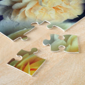 Gelbe Rosenrahmen ergänzen Ihr eigenes Foto Puzzle (Seite)