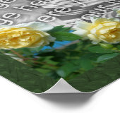 Gelbe Rosenrahmen hinzufügen Ihr Foto Poster (Ecke)