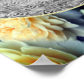 Gelbe Rosenrahmen schaffen Ihr eigenes Foto Poster (Ecke)