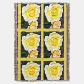 Gelbe Rosethrow-Decke Decke (Vorderseite Vertikal)