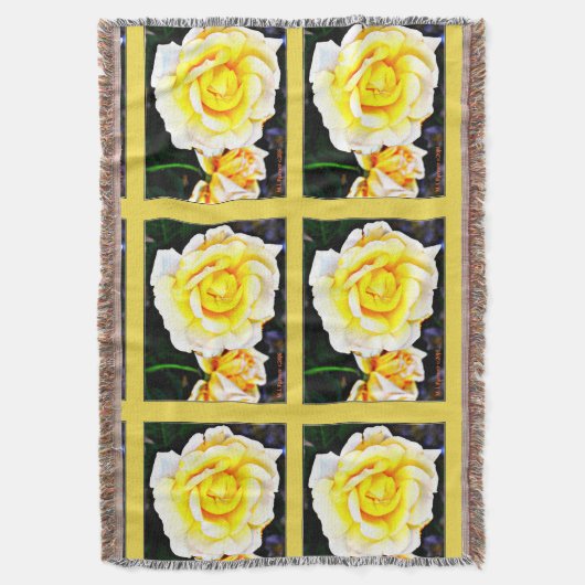 Gelbe Rosethrow-Decke Decke (Vorderseite Vertikal)