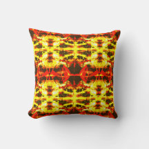 Gelbe Rotbraune Batik-ähnliche Große Mosaik-Design