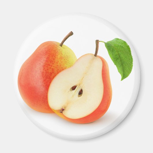 Gelbe rote Birnen Magnet (Vorne)