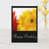 Gelbe/rote Blume - Happy Birthday Card Design 1 Karte (Gelbe Blume)