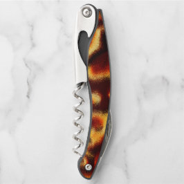 Gelbe rote Flecken sehen aus, wenn Spray oder Tint Kellnermesser