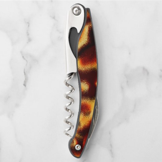 Gelbe rote Flecken sehen aus, wenn Spray oder Tint Kellnermesser (Vorderseite)