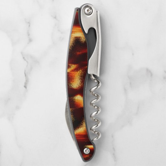 Gelbe rote Flecken sehen aus, wenn Spray oder Tint Kellnermesser (Rückseite)