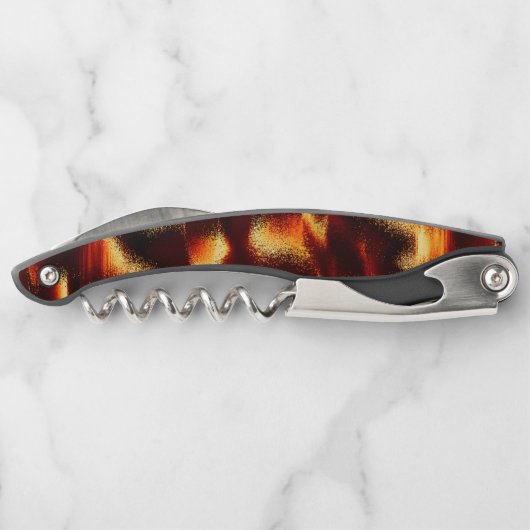 Gelbe rote Flecken sehen aus, wenn Spray oder Tint Kellnermesser (Rückseite)