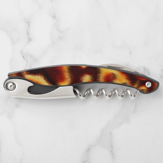 Gelbe rote Flecken sehen aus, wenn Spray oder Tint Kellnermesser (Vorderseite)