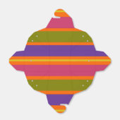 Gelbe, rote, grüne und Lila Streifen Geschenkschachtel (Ungefaltet)