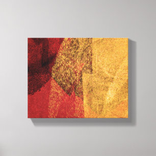 Gelbe, rote, moderne abstrakte Malkunst Leinwanddruck