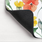 Gelbe rote Pfirsichblüten Mousepad (Ecke)