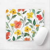 Gelbe rote Pfirsichblüten Mousepad (Mit Mouse)