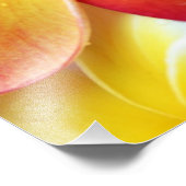 Gelbe Rote Plumeria Frangipani Hawaii Blume Fotodruck (Ecke)