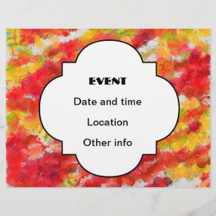 Gelbe rote Spritzer Flyer