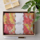 Gelbe rote Spritzer Seidenpapier (Geschenk)