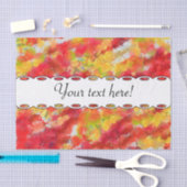 Gelbe rote Spritzer Seidenpapier (Handwerk)