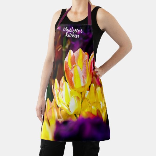 Gelbe, rote Tulip-Blume Schürze (InSitu)