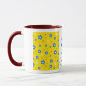 Gelbe, rote und blaue Blume Tasse (Links)